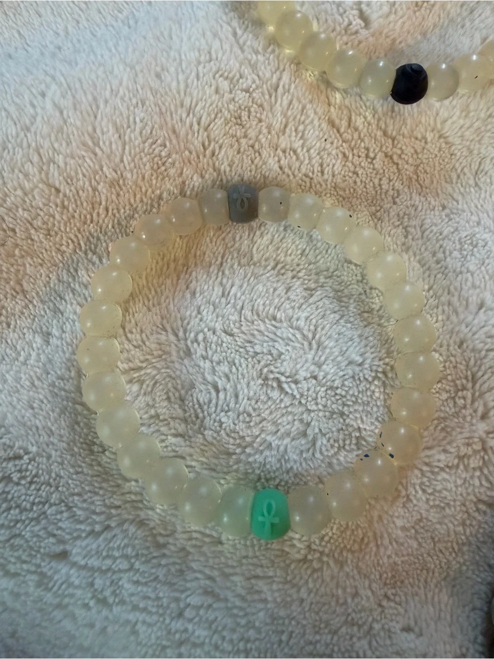 Lokai Kids Beaded Bracelet Set - Blue, Green, Brown, Translucent